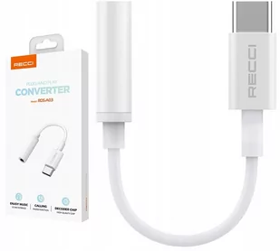 PRZEJŚCIÓWKA ADAPTER AUDIO USB-C TYP-C - MINI JACK 3.5MM AUX RECCI - Kable USB - miniaturka - grafika 1