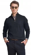 Swetry męskie - BUGATTI PLUS SIZE MĘSKI SWETER GRANATOWY ROZPINANY 3XL JSF - miniaturka - grafika 1