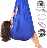 Czapki dla dzieci - HAMAK CHUSTA AKROBATYCZNA DLA DZIECI HUŚTAWKA SENSORYCZNA 280x150cm - miniaturka - grafika 1