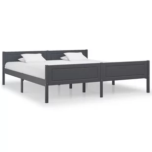 vidaXL Lumarko Rama łóżka z litego drewna sosnowego, szara, 180 x 200 cm 322129 - Łóżka - miniaturka - grafika 1
