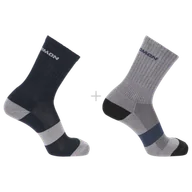 Skarpetki sportowe męskie - SKARPETY SALOMON EVASION CREW 2-PACK C26275 - miniaturka - grafika 1