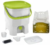 Kompostowniki - ORGANKO pojemnik biało - jasnozielony + Bokashi - miniaturka - grafika 1