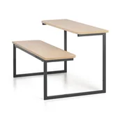 Meble gastronomiczne - B2B Partner Zestaw do jadalni - Ławka ze stołem LOFT 179028 - miniaturka - grafika 1