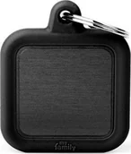 Odblaski i adresówki - Zawieszka Adresówka Identyfikator z grawerem dla psa i kota czarny kwadrat - miniaturka - grafika 1