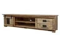 Szafki RTV - Szafka Rtv Railway #136 Drewniana Mango Loft Woskowana 200X55X50 Cm B 5308 - miniaturka - grafika 1