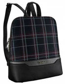 Plecaki - Miejski plecak damski z frontem w kratę, skóra ekologiczna — David Jones - miniaturka - grafika 1