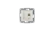 Gniazdka elektryczne - Schneider Electric Schneider Sedna biały gniazdo telefoniczne 1 SDN4101121 - miniaturka - grafika 1