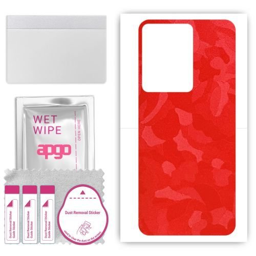 folia naklejka skórka strukturalna na TYŁ do Vivo V29e Global - Moro Camo Czerwony - apgo SKINS