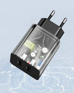 Baseus ładowarka sieciowa 2x USB 2.1A 10,5W czarny (CCFS-R01) - Ładowarki do telefonów - miniaturka - grafika 11