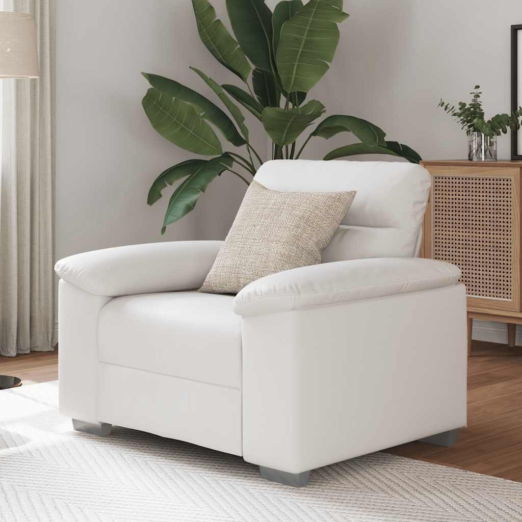 vidaXL Fotel, brązowy, 60 cm, obity sztuczną skórą