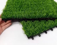 Podesty i deski tarasowe - Sztuczna trawa w płytkach 30x30cm — żółto-zielona - miniaturka - grafika 1