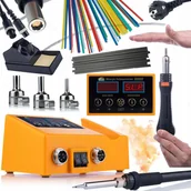Akcesoria do lutowania - Rosfix STACJA LUTOWNICZA 2W1 LUTOWNICA HOT-AIR ROSFIX ORANGE HUSKY MOC 660W+SPOIWA - miniaturka - grafika 1