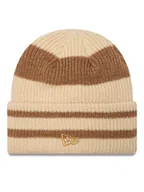 Czapki damskie - New Era Czapka Stripe Cuff Knit Beanie 60580764 Beżowy - miniaturka - grafika 1
