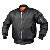 Odzież trekkingowa męska - Kurtka turystyczna męska Bomberka Texar MA-1 Czarna - miniaturka - grafika 1