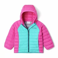 Odzież trekkingowa damska - Kurtka Turystyczna Puchowa Dziecięca Columbia Powder Lite Boys Hooded Jacket - miniaturka - grafika 1