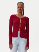 Swetry damskie - Morgan Kardigan 252-MIZOR Czerwony Slim Fit - miniaturka - grafika 1