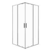 Kabiny prysznicowe - Kabina prysznicowa Solid SQ 100 CHR szkło hartowane 6 mm profile chrom KERRA - miniaturka - grafika 1