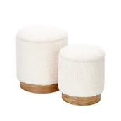 Pufy i podnóżki - Zestaw Dwóch Puf Cancun Halmar - miniaturka - grafika 1