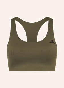 Adidas Biustonosz Sportowy Powerimpact Rib braun - Biustonosze - miniaturka - grafika 1