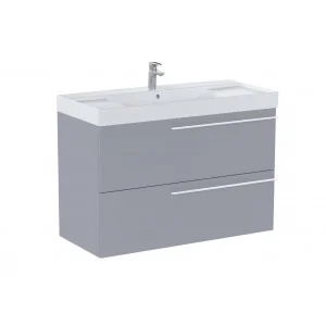 ROCA A851914530 ELLA Zestaw łazienkowy UNIK 100 cm z 2 szufladami, perłowy mat - Szafki łazienkowe - miniaturka - grafika 1