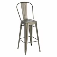 Taborety i hokery - D2.Design DESIGN Hoker Paris Back 75cm. metal insp. Tolix - miniaturka - grafika 1