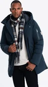 Kurtki męskie - Kurtka męska Ombre Długa sezonowa kurtka męska w stylu outdoorowym granatowa V2 OM-JALJ-0202 L - miniaturka - grafika 1