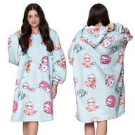 Bluzy damskie - KOC BLUZA Oversize Ciepła Gruba KOCBLUZA 2w1XXL LENIWCE Futrzak[UB-KB-WZ-12 - miniaturka - grafika 1