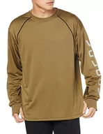 Bluzy męskie - Volcom Męska bluza polarowa Waffle Backed Crew, ciemny teak, L, Ciemny teak, L - miniaturka - grafika 1