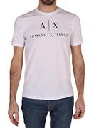 Koszulki męskie - Armani Exchange t-shirt męski 8nztcj, biały, S - miniaturka - grafika 1