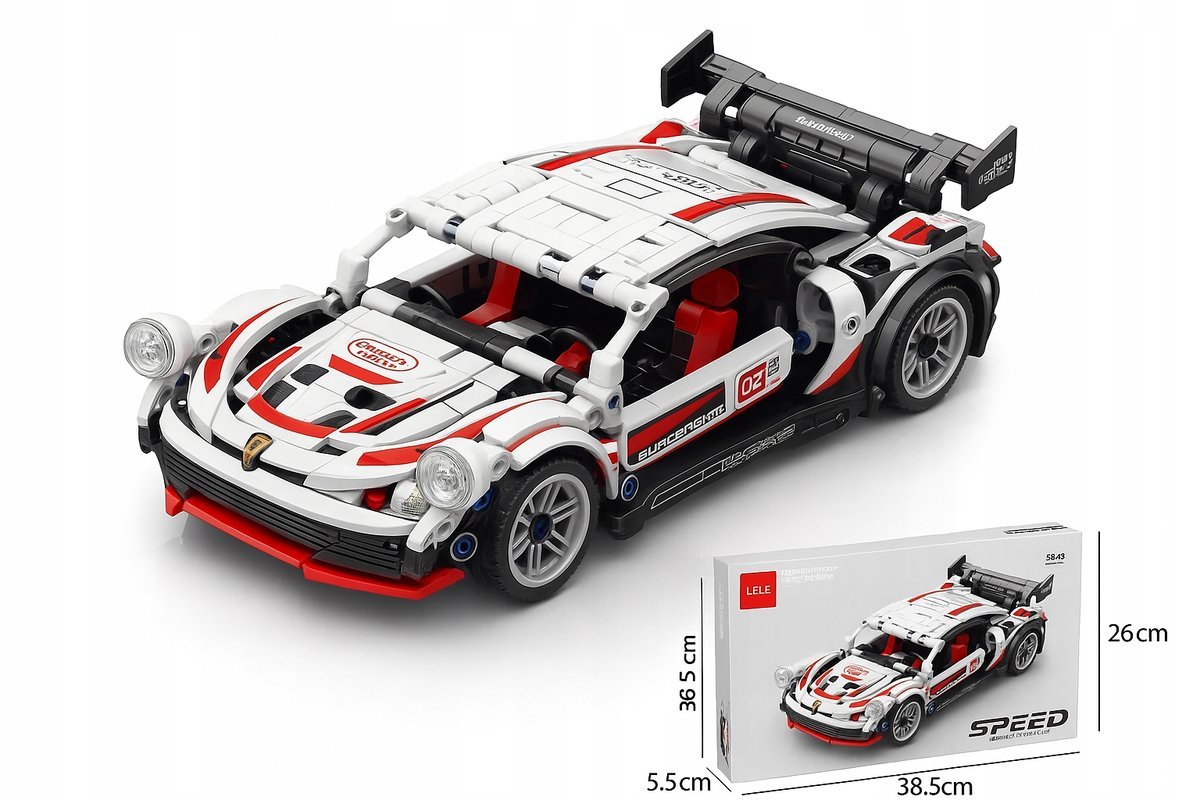 Klocki Technic Sportowy Samochód Pull-Back 372 ele Porsche 911 Zestaw