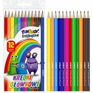 Przybory szkolne - Titanum Kredki ołówkowe trójkątne 12 kolorów - miniaturka - grafika 1