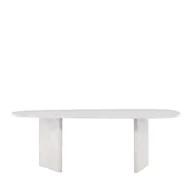 Stoły - Grönvik stół do jadalni owalny 100x220 cm biały. - miniaturka - grafika 1