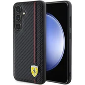 Etui i futerały do telefonów - Ferrari FEHCS24SN3DUR S24 S921 czarny/black hardcase Carbon Printed Line - miniaturka - grafika 1