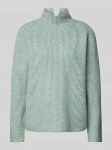 Sweter z dzianiny ze stójką - Swetry damskie - miniaturka - grafika 1