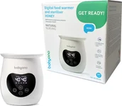 Podgrzewacze butelek i sterylizatory - Babyono Elektroniczny Podgrzewacz Pokarmu I Sterylizator Honey Biały - miniaturka - grafika 1