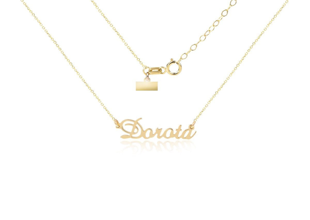 ZŁOTY NASZYJNIK IMIĘ DOROTA CELEBRYTKA 333GRAWER