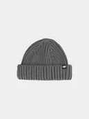 Czapki damskie - Czapka zimowa męska 4F 4FAW23ACAPM314-23S Szary - miniaturka - grafika 1