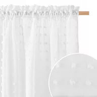 Firany - Firana do salonu 500x230 Firanka na taśmie biała C - miniaturka - grafika 1