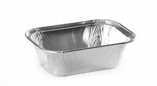 Foremki aluminiowe prostokątne 145 ml/100 sztuk
