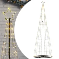 Choinki - vidaXL Stożkowa choinka z lampek, 550 ciepłych białych LED, 304 cm - miniaturka - grafika 1