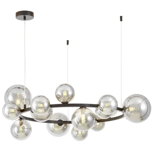 NOWOCZESNA LAMPA WISZĄCA CZARNO-DYMIONY MERIDO W15 - Lampy sufitowe - miniaturka - grafika 1