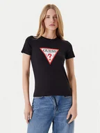 Koszulki i topy damskie - Guess Jeans T-Shirt W4YI04 J1314 Czarny Slim Fit - miniaturka - grafika 1