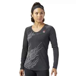 Bluzki damskie - Koszulka z długim rękawem Reebok CrossFit Burnout damska sportowa bluzka-XS - grafika 1