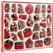 Bombki - Drewniane Zawieszki Bombki na Choinkę Ozdoby 30szt Choinkowe Świąteczne RUHHY - miniaturka - grafika 1