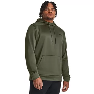 Męska bluza treningowa nierozpinana z kapturem Under Armour UA Armour Fleece Hoodie - oliwkowa/khaki - UNDER ARMOUR - Bluzy sportowe męskie - miniaturka - grafika 1
