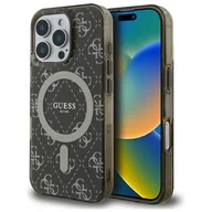 Etui i futerały do telefonów - Guess GUHMP16XH4DTEW iPhone 16 Pro Max 6.9" brązowy/brown hardcase IML 4G Background MagSafe - miniaturka - grafika 1