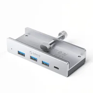 Złącza, przejściówki, adaptery - Hub MH4PC montowany na zacisk USB-C / USB-A USB-C - srebrny ORICO - miniaturka - grafika 1