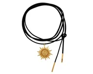 Stroje kąpielowe - Czarny choker ze słońcem, wiązany z przodu z kolekcji Olimpia (C24/WIO/37AU) - miniaturka - grafika 1