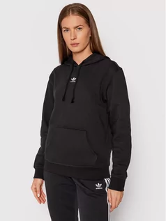 Bluzy damskie - Adidas Bluza adicolor Essentials Fleece H34725 Czarny Regular Fit - grafika 1