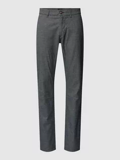 Spodnie męskie - Chinosy o kroju slim fit ze wzorem w pepitkę - grafika 1